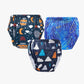Teeny Weeny Reusable Adjustable Swim Diaper Combo  Pack Of 3 Printed Underpants For Infant Boys & Girls | L | Color 21