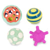 B. toys - 4 Sensory Balls - Baby Toys - Developmental Play - Rubber Balls with Textures, Sounds, Lights - Ball - a - baloos - 6+