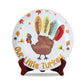 Our Little Turkey DIY My Babys First Thanksgiving Ceramic Novelty Plates Gifts for Babies, Handprint Footprint Crafts, Project 