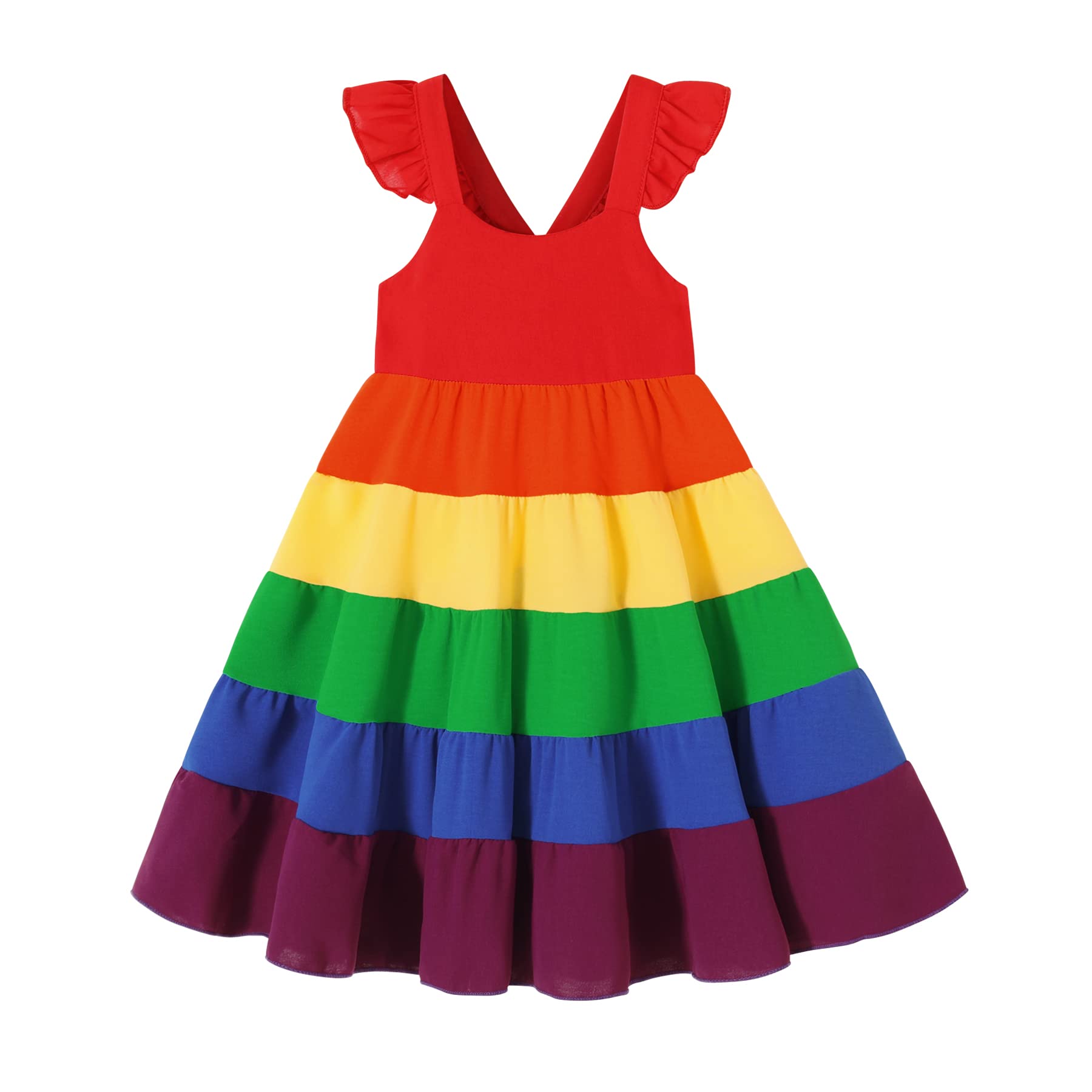 Younger Tree Kids Toddler Baby Girls Rainbow Dress Princess Sleeveless – Cutebab WBBAPB08QVCXYXL