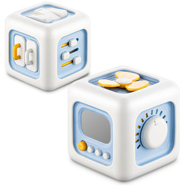 SOCBTNSO Busy Cube Toys for 1 Year Old, Montessori for 1+ Year Old, Travel Toys for Toddlers 1-3, Learning Fine Motor Skills| Bi