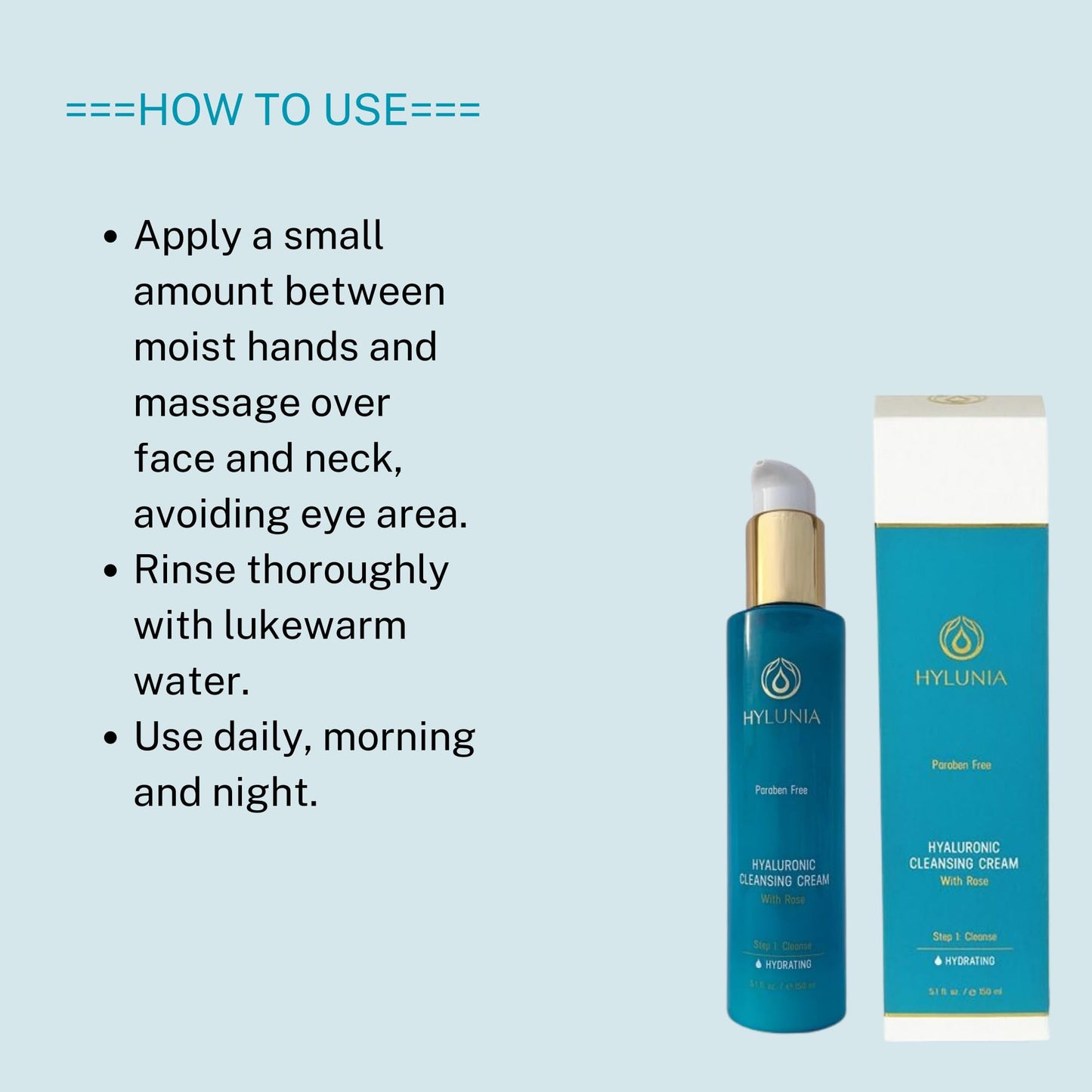 Hylunia Hyaluronic Cleansing Cream 5.1.Oz