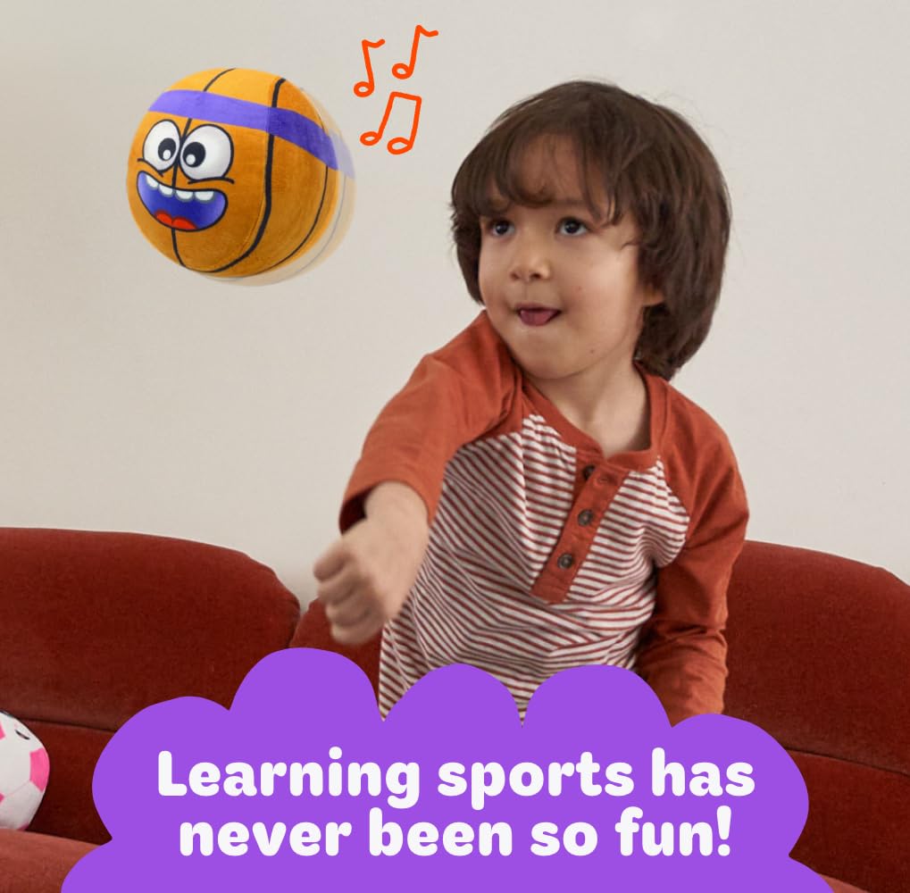 Move2Play, Hilariously Interactive Toy Basketball with Music and Sound Effects, Ball for Toddlers, Birthday Gift for Boys and Gi