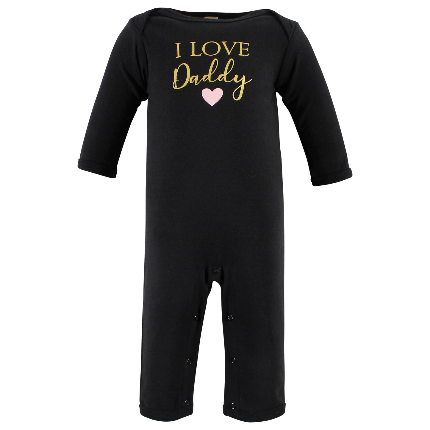 Hudson Baby Unisex Baby Cotton Coveralls, Girl-Daddy, 3-6 Months
