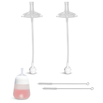 Straw Cup Conversion Kit For Nanob  B   Flexy Silicone Baby Bottles 2-Count | Soft Food Grade Silicone Sippy Spout Nipples, Weig