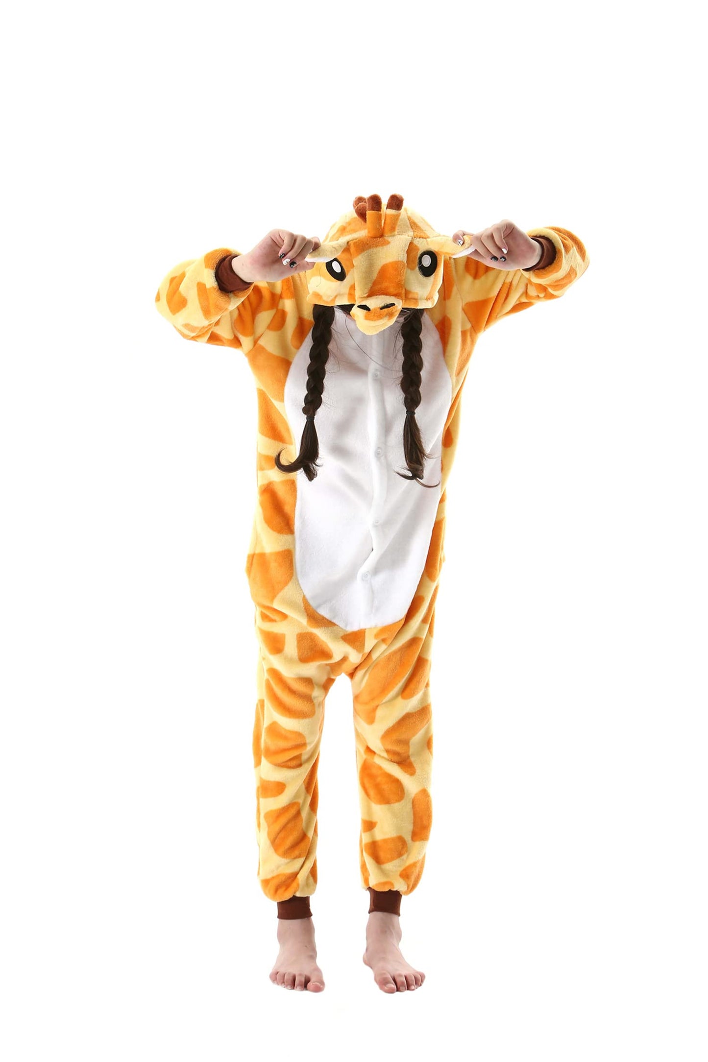 Atoz Onesie For Kids, Animal Pajamas Halloween Cosplay Costume For Girls Boys, Giraffe 8-9Y