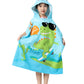 Athaelay Soft Microfiber Swim Cover-ups for 3 to 10 Years Old Kids Hooded Bath Beach Poncho Towels (Dinosaur 2, Fits 3-10 Years)