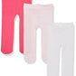 Luvable Friends Baby Girls' Nylon Tights, Dark Pink Light Pink, 2T-4T