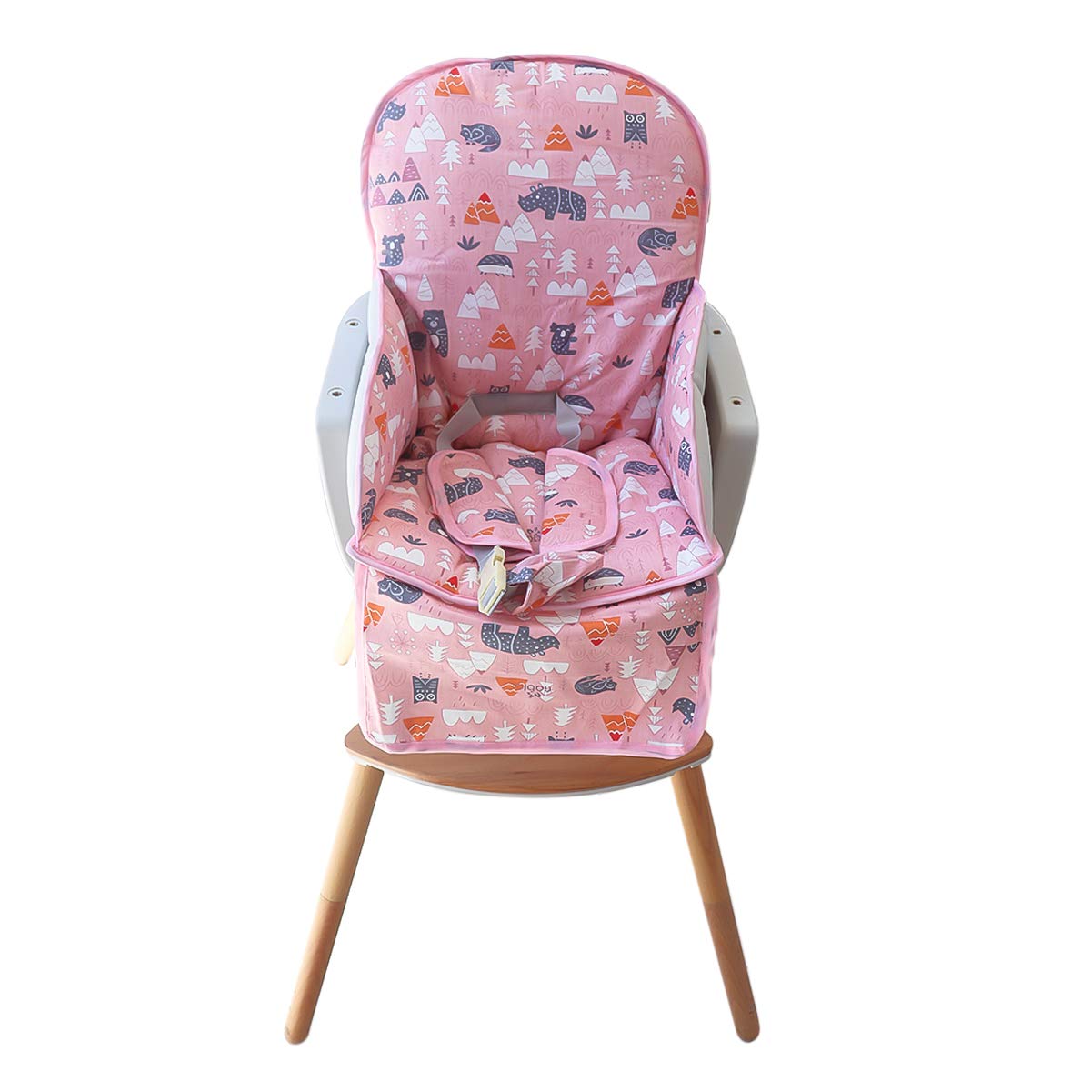 High Chair Pad, High Chair Cushion, Seat Cushion Breathable Pad, Cute Pattern,Comfortable Seat Belt Design, Soft And Comfortable