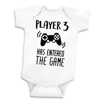 Bump And Beyond Designs Baby-Boys Funny Gamer Pregnancy Announcement For Dad And Grandparents Gift Leotard White, 0-3 Months