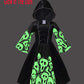 Yolsun Skeleton Ghost Witch Costume For Girls, Glow In The Dark, Halloween Fearsome Costume(6-8 Years)