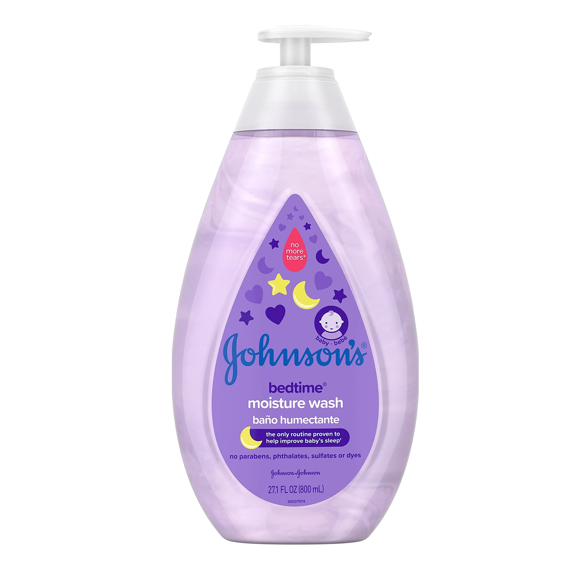 Johnson'S Tear-Free Bedtime Baby Moisture Wash With Soothing Naturalcalm Aromas, 27.1 Fl. Oz