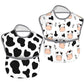Qwalnely Cow Print Baby Stuff 2Packs Baby Bibs For 6-24 Months Waterproof Washable Fabric For Boys Girls Stuff, Newborn Toddler