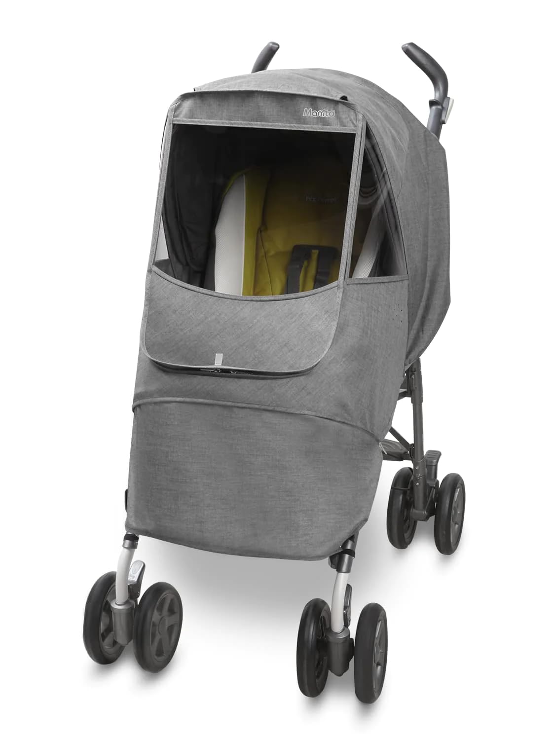 Manito Melange Alpha Stroller Weather Shield (Black Grey)