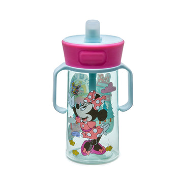 The First Years Disney Minnie Mouse Pop Up Toddler Straw Cup - Dishwasher Safe Toddler Water Bottle with Spout - Transition Sipp