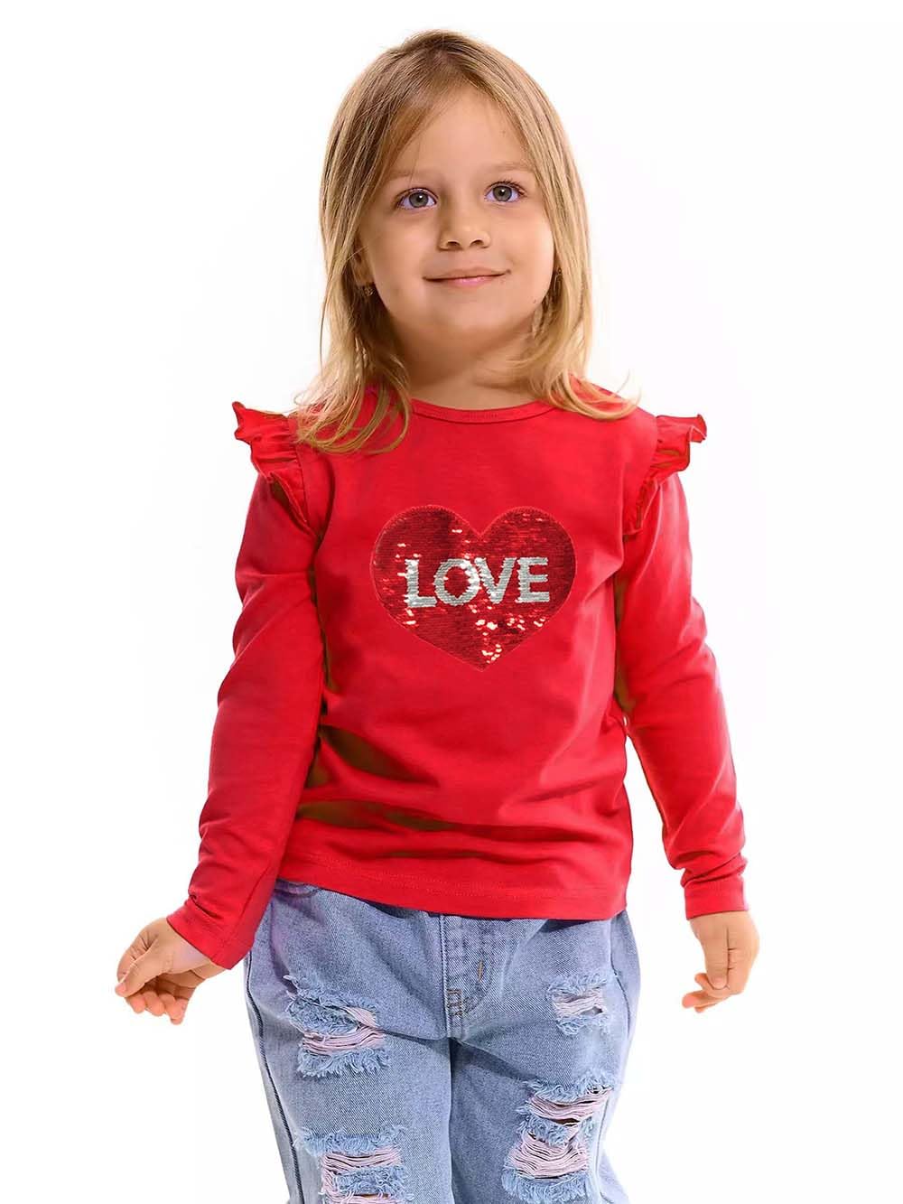 Toddler Girls T-Shirt Valentine'S Day Shirt Heart Tops Kids Long Sleeve Ruffle Baby Tees Size 5