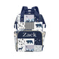 Noverbibi Personalized Diaper Bag for baby Customized Baby Bag Custom Nursing Bags with Name Custom Name Mommy Daypack Bag Tote 
