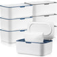 6 Pack Baby Wipes Dispenser Wipe Holder With Lids Refillable Wipes Container With Sealing Design Keeps Wipes Fresh Easy Open And