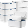 6 Pack Baby Wipes Dispenser Wipe Holder With Lids Refillable Wipes Container With Sealing Design Keeps Wipes Fresh Easy Open And