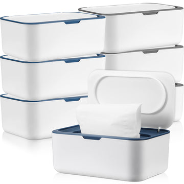 6 Pack Baby Wipes Dispenser Wipe Holder With Lids Refillable Wipes Container With Sealing Design Keeps Wipes Fresh Easy Open And
