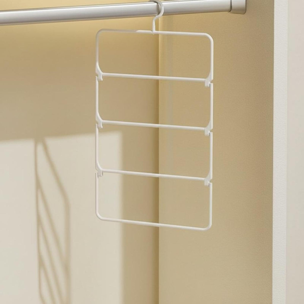 HEAVENGLOW Infant Clothes Hanger, MultiPurpose Organizer, QuickDry, Newborn Bath Towel White 4Layer 1Pack