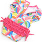 Rufflebutts Baby Girls Upf 50+ Sun Protection Novelty Print Long Sleeve One Piece Rash Guard Swimsuit With Zipper - Tropical Adv