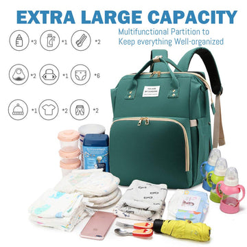 Salifa Diaper Bag Backpack With Changing Station, Nappy Baby Bags With Portable Changing Pad, 900D Waterproof Multi-Function Tra