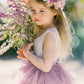 2Bunnies Girl Peony Lace Back A-Line Tiered Tutu Tulle Flower Girl Dress (Mauve Sleeveless Short, 12M)