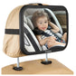 Baby Car Mirror Most Stable Backseat Mirror With Premium Matte Finish-Super Clear Pmma Material Mirror-Safe, Secure And Shatterp
