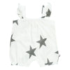 Babysoy 100% Organic Cotton Baby Girl Tank Romper (Thunder, 0-3 Months)