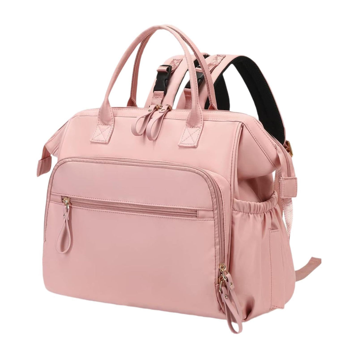 ATORSE Nappy Tote Bag Shoulder Bag Reusable Wide Open Top Baby Diaper Bag Pink|Baby | Diapering | Diaper Bags
