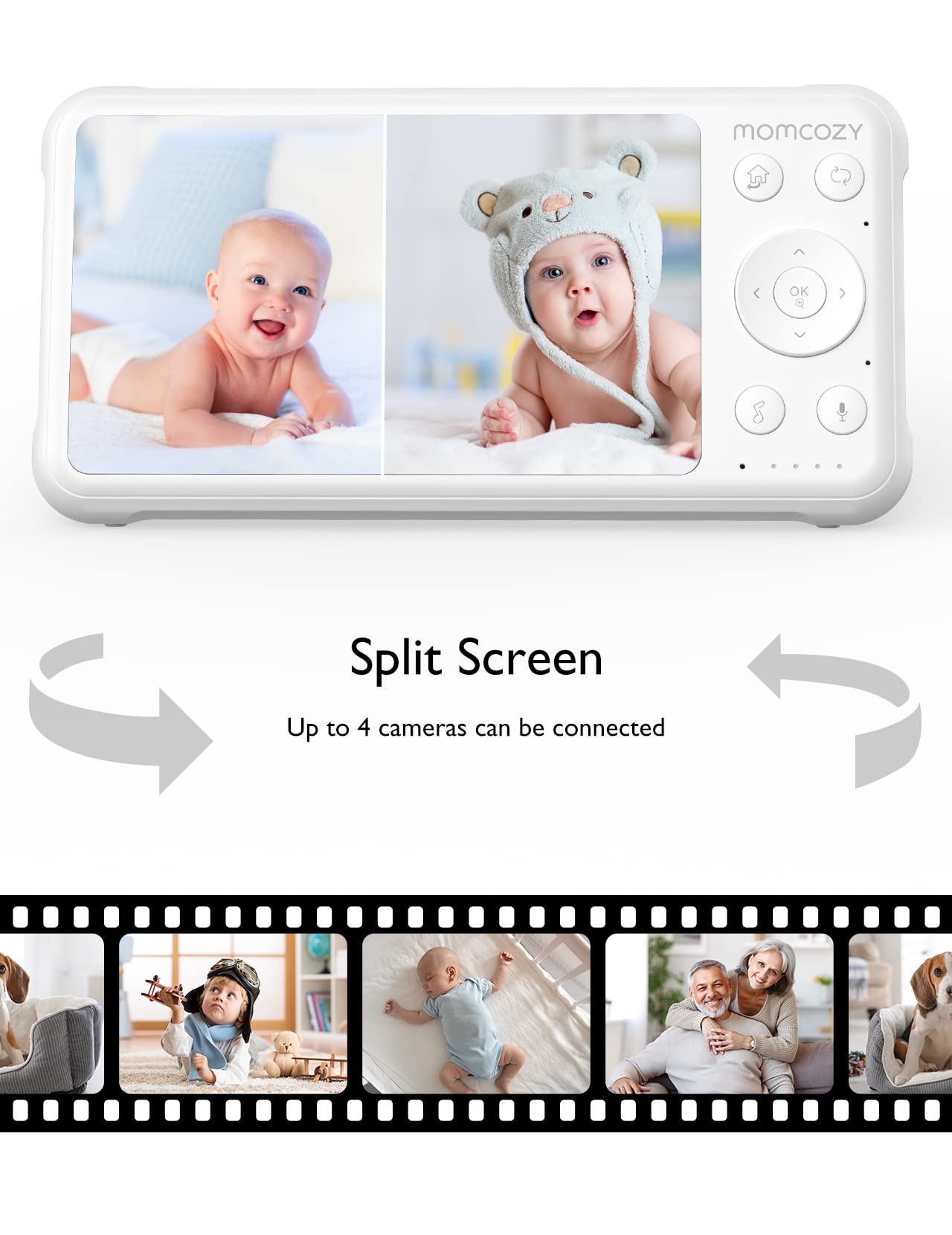Momcozy Baby Monitor Bm01 Add-On Camera Unit, 1080P Hd Resolution, Pan-Tilt-Zoom Camera, Baby Monitor Camera Easy To Pair(Not Co