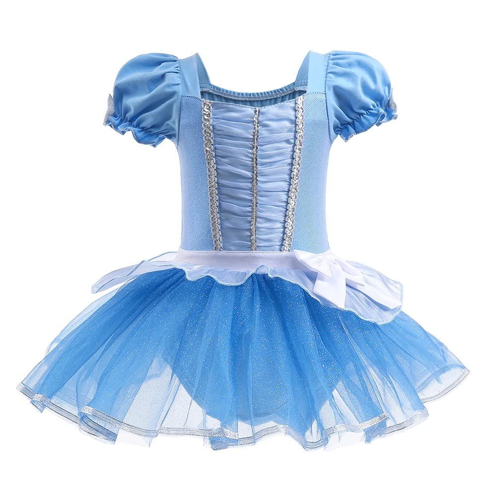 DYMCII Cinderella Princess Ballet Dress for Baby Girls Leotards Skirted Tutu Dancewear Halloween Christmas Party Fancy Costume 3