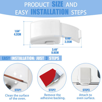 2Pcs Childproof Oven Door Lock, Oven Front Lock Easy To Install And Use Durable And Heat-Resistant Material No Tools Need Or Dri