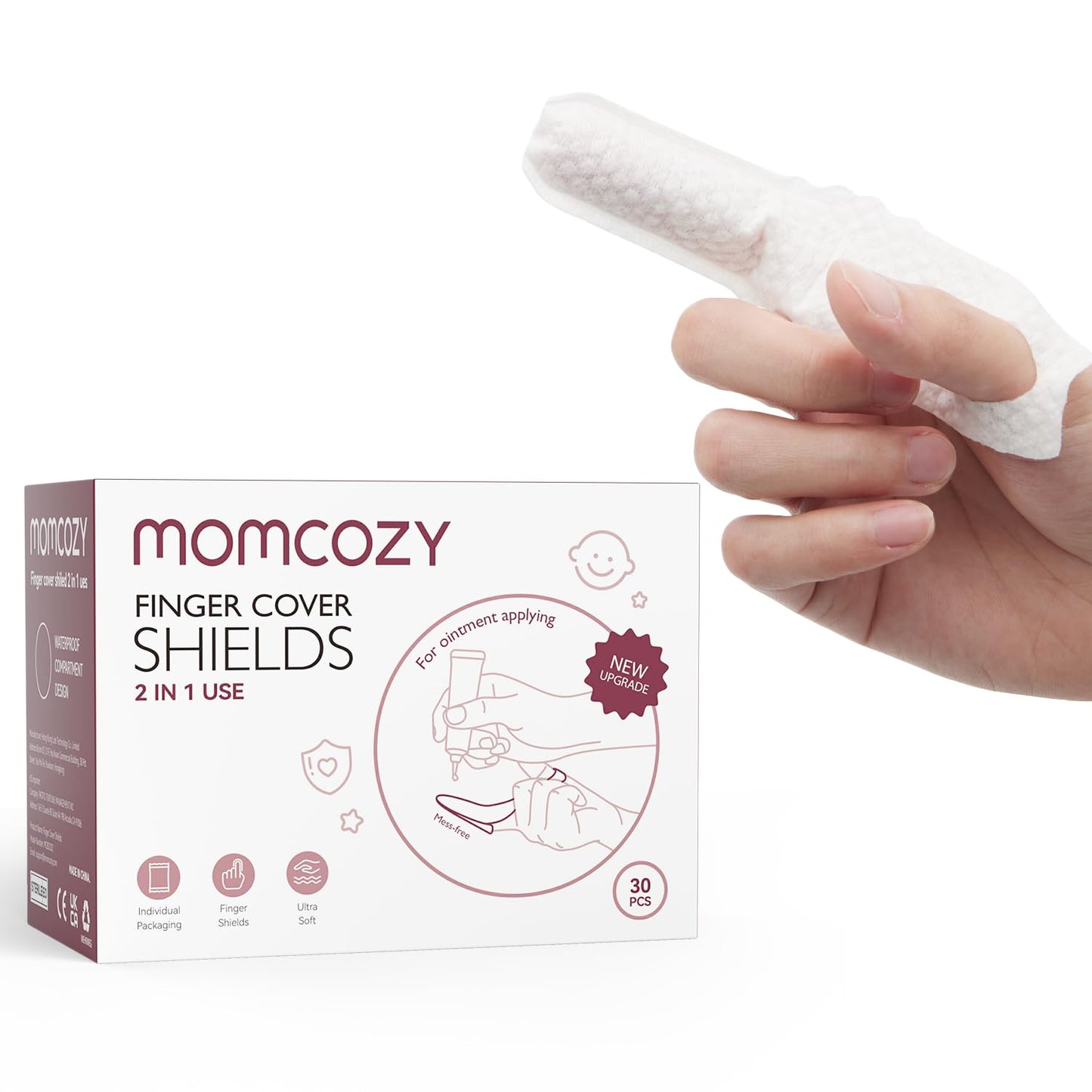 Momcozy Baby Diaper Cream Brush Butt Paste Spatula, Baby Diaper Cream Spatula Finger Wipes, Baby Diaper Cream Applicator, Waterp