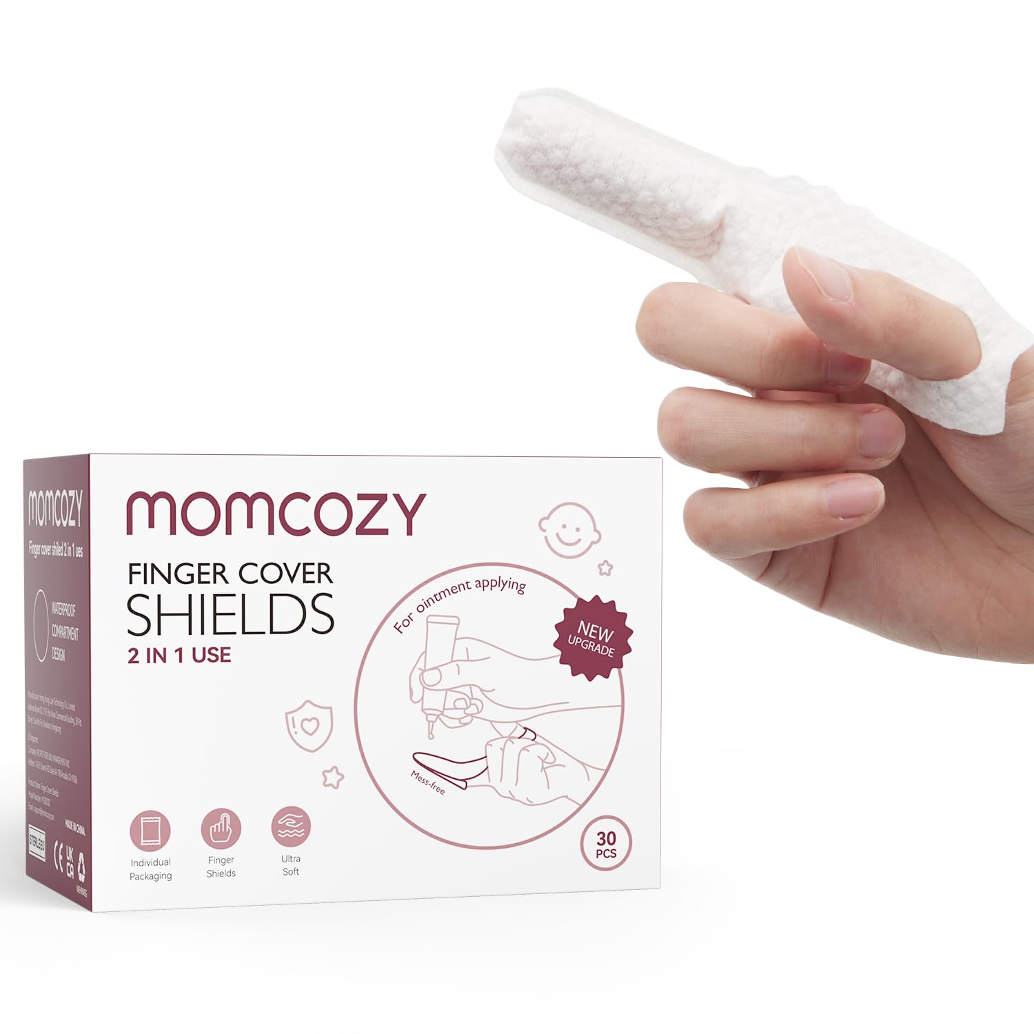 Momcozy Baby Diaper Cream Brush Butt Paste Spatula, Baby Diaper Cream Spatula Finger Wipes, Baby Diaper Cream Applicator, Waterp