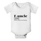 Tooloud Funcle - Fun Uncle Baby Romper Bodysuit - White - 6 Months