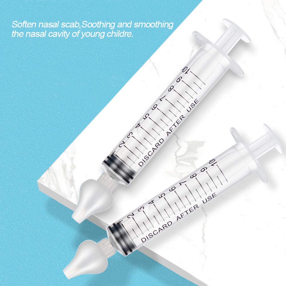 Syringe Nasal Irrigator, Professional Baby Nasal Irrigator Portable Infant Nose Cleaner Rinsing Device Fast All Natural Relief-N