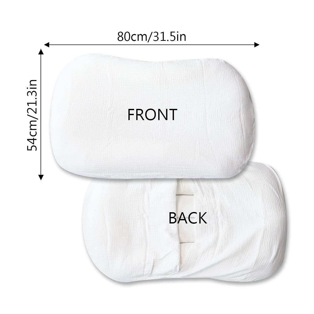 Muslin Baby Lounger Cover Soft Organic Cotton Slipcover Fits Newborn Lounger For Baby Boys And Girls (White)