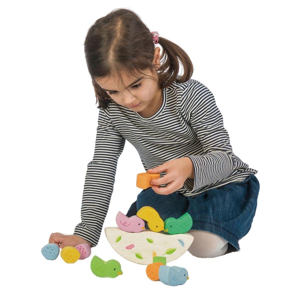 Tender Leaf Toys - Rocking Baby Birds - 12 Piece Balance Toy - STEM Toy - Early Learning to Develop Strategic Thinking and Fine