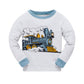 Little Boys Pajamas For Toddler Clothes Set Train Truck Sleepwear Long Sleeve 100% Cotton 2 Piece Kids Pjs Size 5T