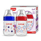 Luvlap AntiColic Wide Neck Natura Flo Baby Feeding Bottle, 150Ml (Pack Of 2), New Born/Infants/Toddler Upto 3 Years, Stars, Bpa