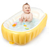 Mink Inflatable Baby Bathtub - Compact, Portable Bath Tub With Anti-Sliding Saddle Horn Seat, Ideal For Travel & Home - Suitable