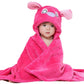 naughty baby Soft Towel for Baby Boys and Baby Girls, Baby Towel, Bathrobe Hooded Blanket Wrapper (Magenta)