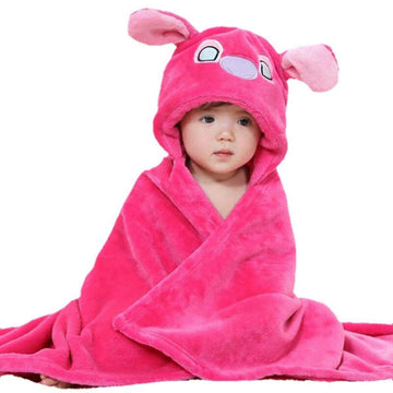 naughty baby Soft Towel for Baby Boys and Baby Girls, Baby Towel, Bathrobe Hooded Blanket Wrapper (Magenta)