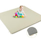 Piikago Padded Baby Play Mat, Super Soft Vegan Leather Baby Floor Play Mat, 48X48 Non-Slip Thick Foam Cushioned Play Mat For Bab