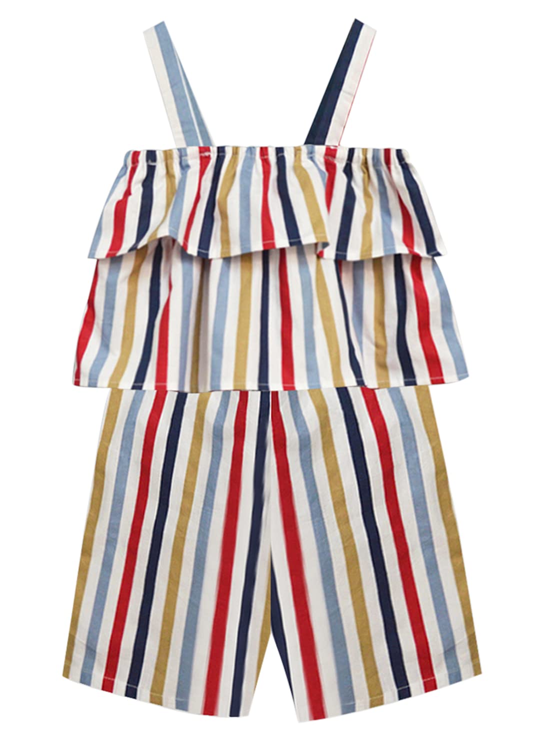 A.T.U.N. (All Things Uber Nice) GirlS Cotton Above The Knee Jumpsuit (Grom Fic_Multi_23 Years) Multicolour