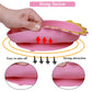 Nicingu Suction Plates For Baby,Silicone Toddler Plates With Spoon Fork Set Divided Dinosaurs Plates Self Feeding Training Baby