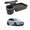 Oshotto (FT04) Foldable Car Auto Headrest Rear Back Seat Table Drink Food Cup Tray Holder Compatible with Volkswagen Polo  Bla