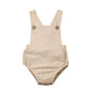 Lopjgh Newborn Baby Summer Romper Unisex Solid Color Button Jumpsuit Sleeveless Backless Overalls Outfits 1Pcs (0-3 Months, Khak